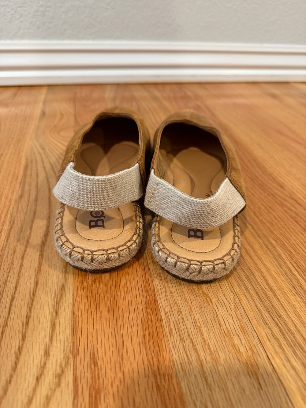 Born Women’s Tan Suede Leather Slingback Espadrille Flats Size 8M - Picture 3 of 6